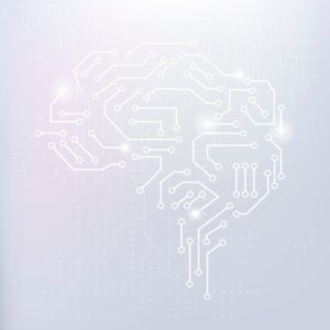 AI technology brain background vector digital transformation concept